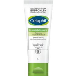 Eine Tube Cetaphil Feuchtigkeitscreme für empfindliche, trockene Haut.